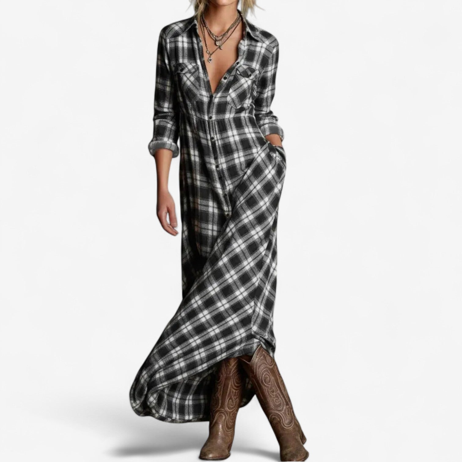 Vélin™ | Timeless Maxi Shirt Dress