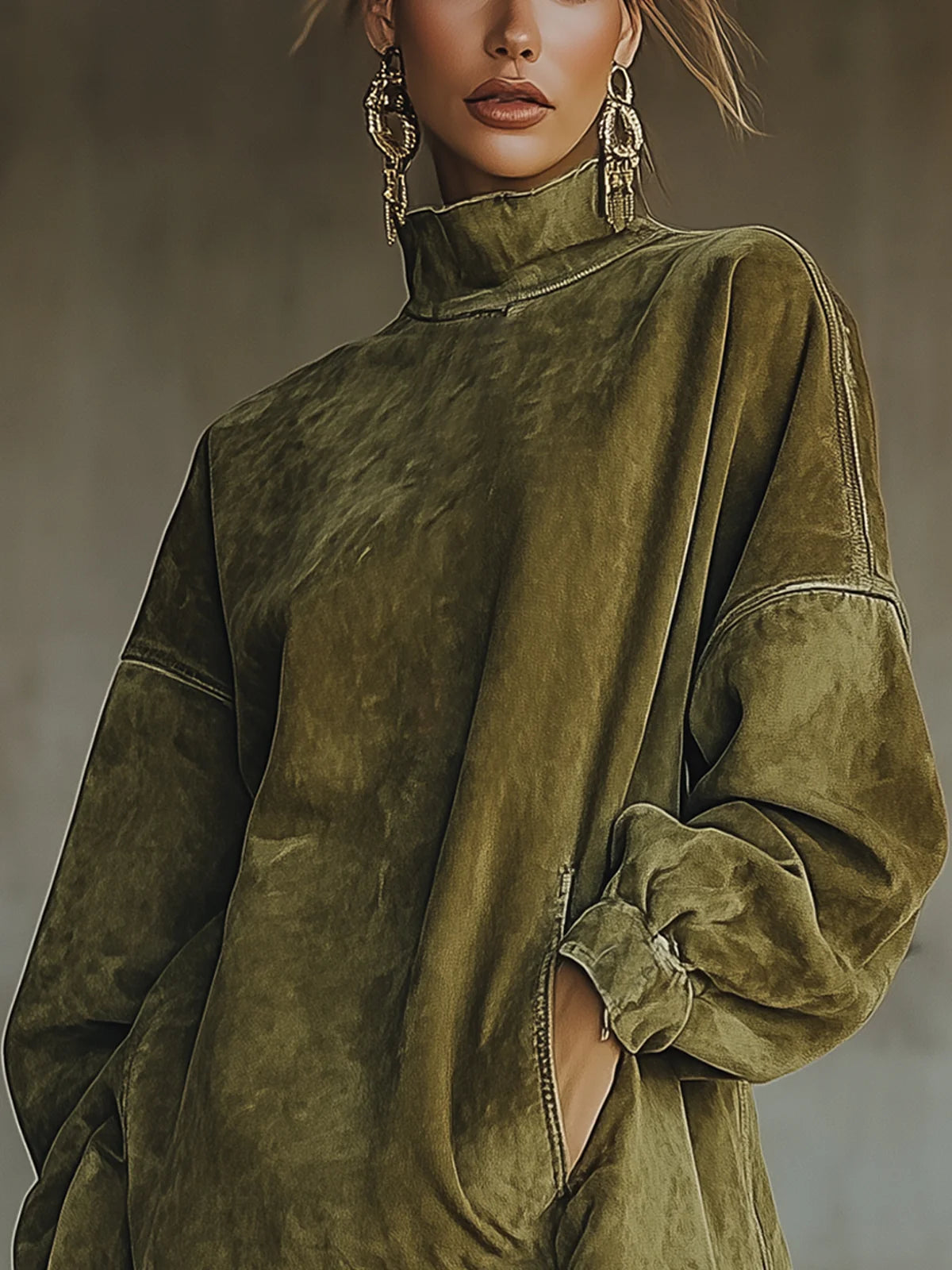 Vélin™ | Darcie Suede-Effect Tunic Dress with Fringe