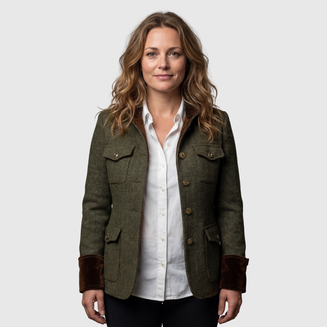 Annette™ | Elegante Luxe Blazer met Fluwelen Details