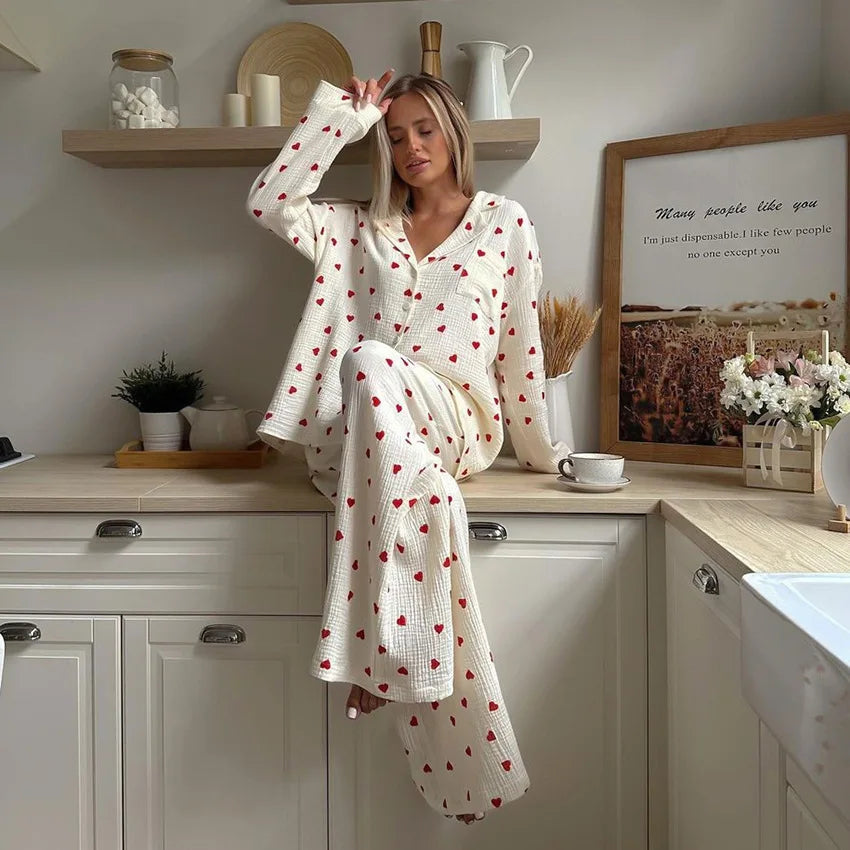 Maura | Heart Pyjama Set