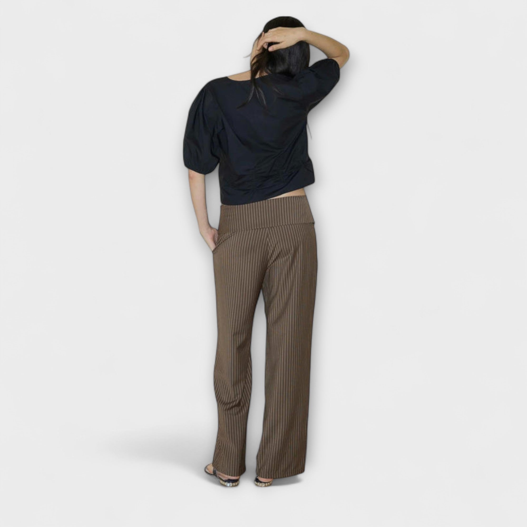 Vélin™ | Striped Pleated Trousers