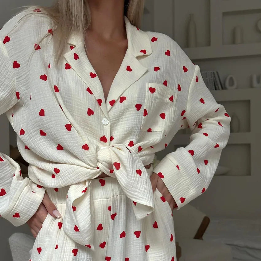 Maura | Heart Pyjama Set