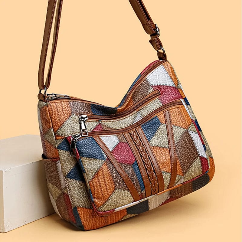 Véline™ | Mosaic Leather Handbag