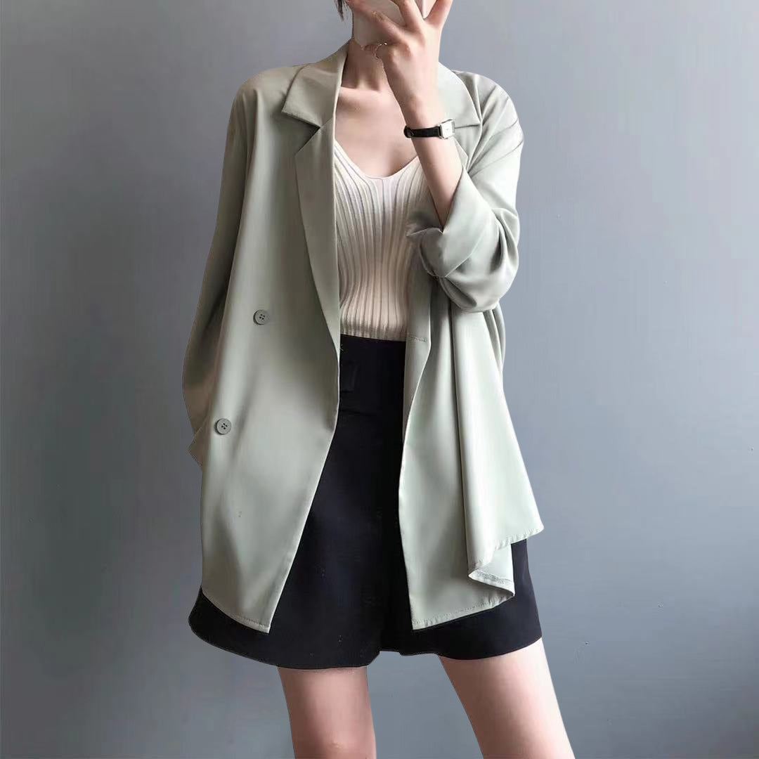 Valentina Rossi Pearl-Embellished Light Blazer