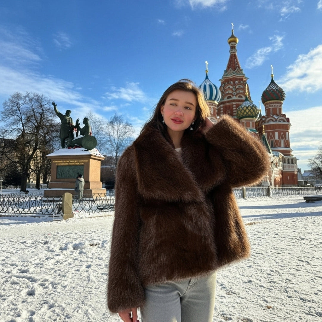 Annemiek | Dames Korte Jas Met Brede Kraag