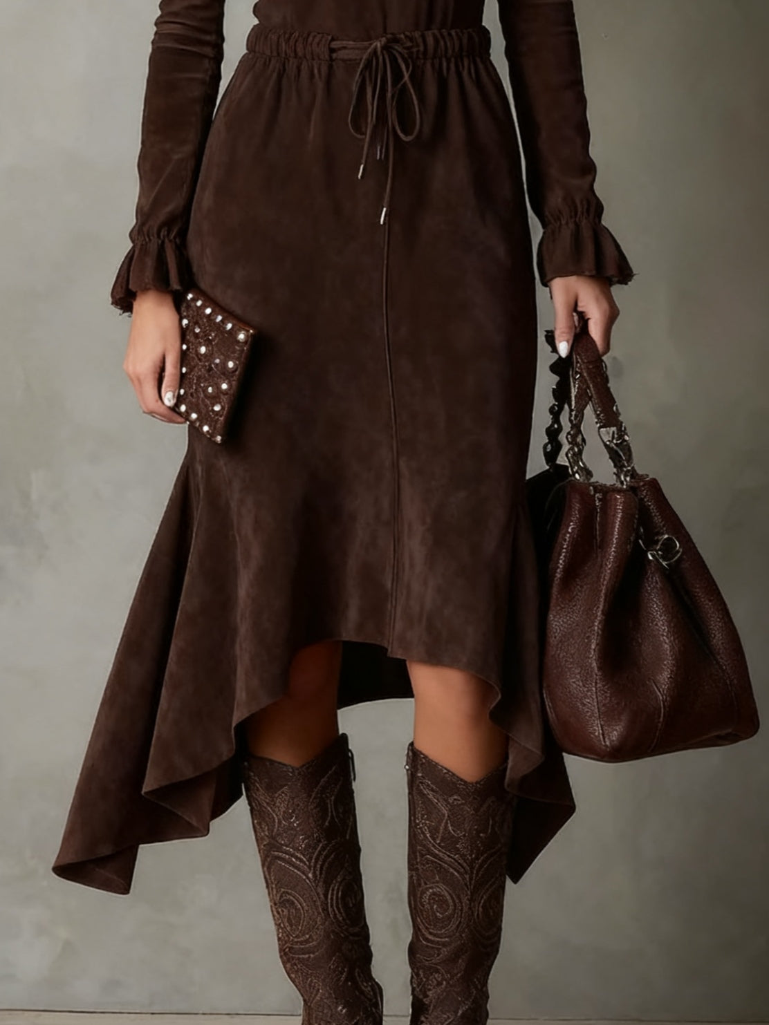 Vélin™ | Isla Suede Midi Dress