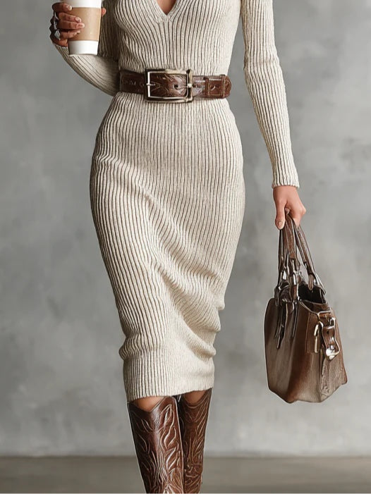 Vélin™ Valériea | Chic Fitted Midi Dress