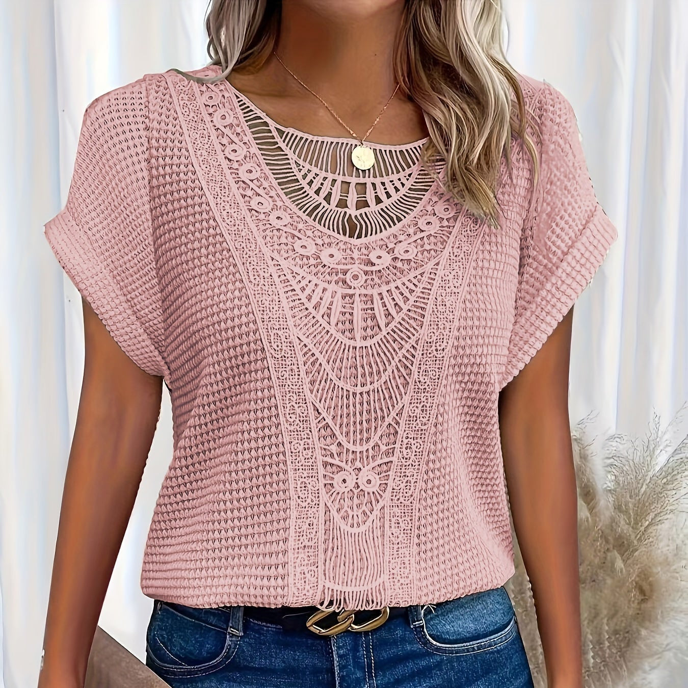 Flora™ |  Detailed Knitted Top