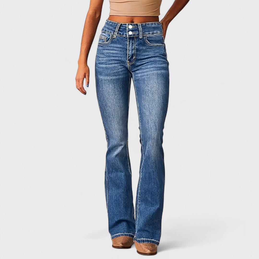 Vélin™ | Fashionable High-Waisted Wide-Leg Jeans