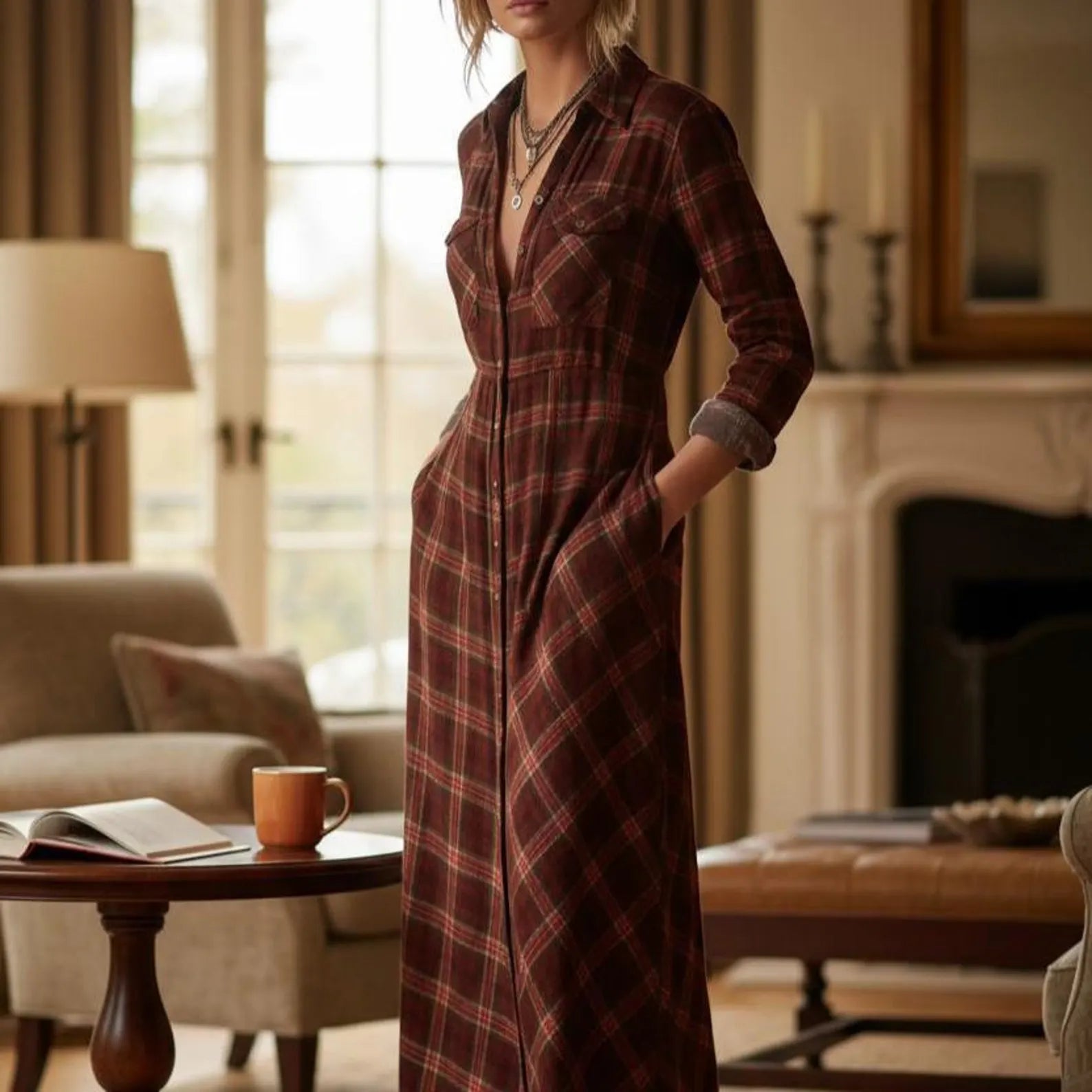 Vélin™ | Timeless Maxi Shirt Dress
