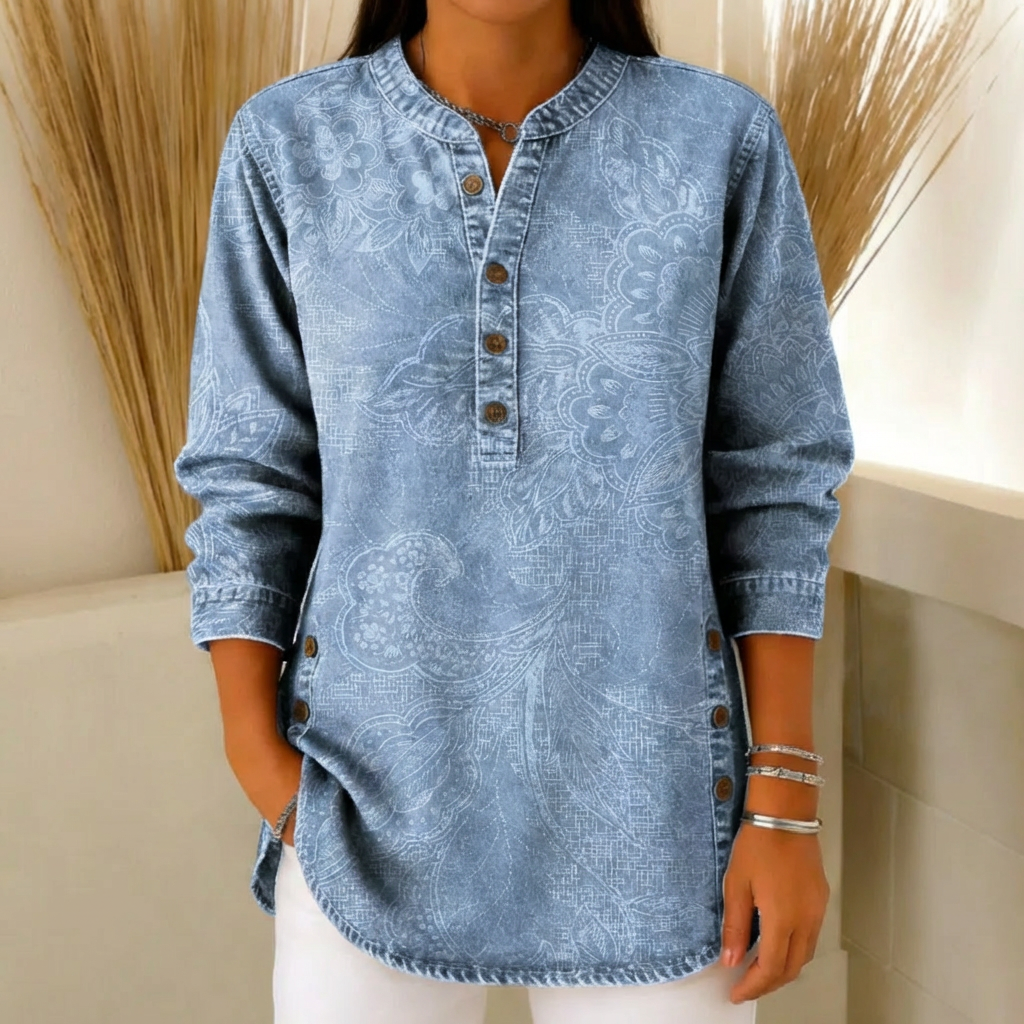 Livia™ | Button up printed shirt