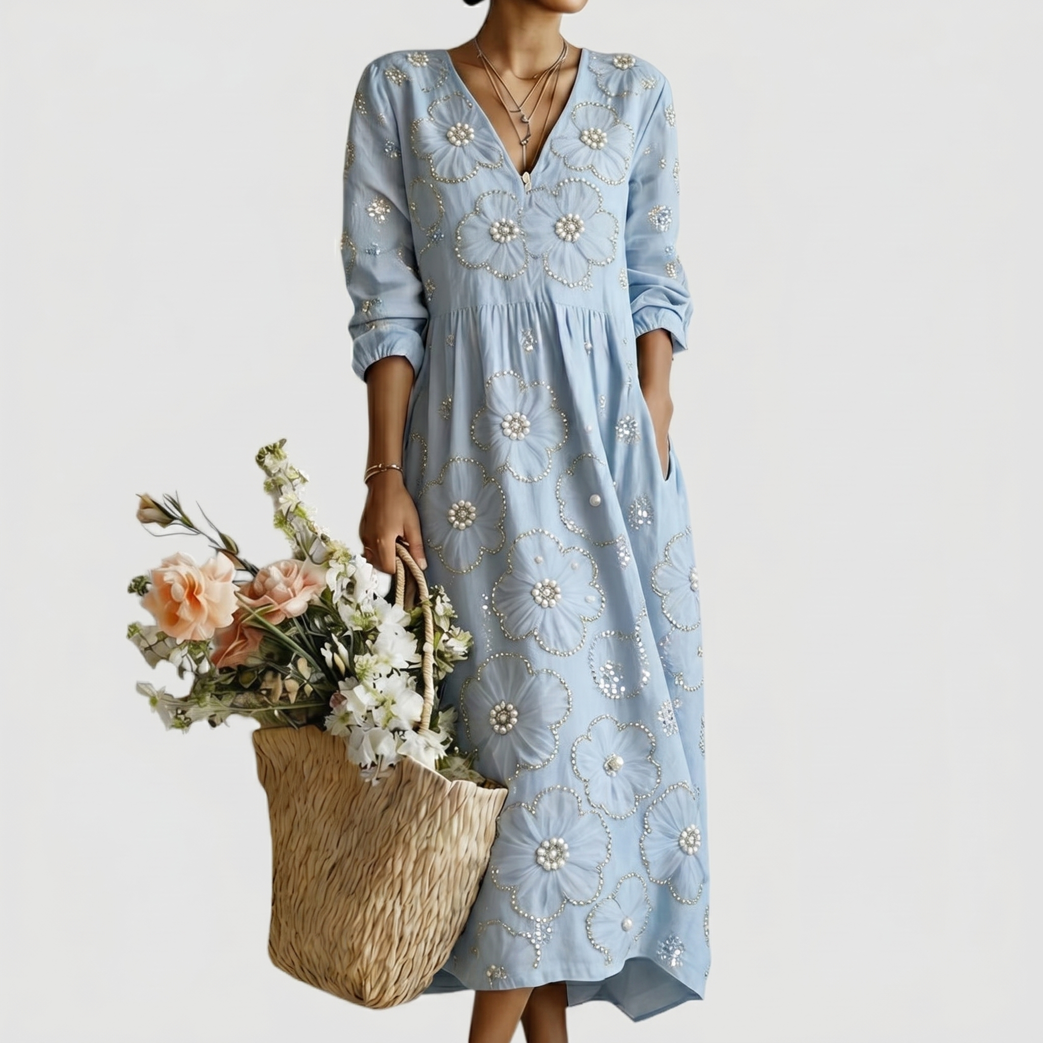LENA™ | FLORAL MIDI DRESS