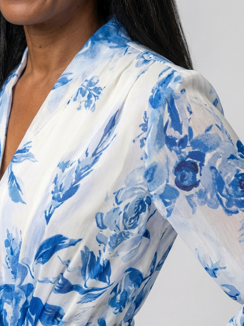 Lillian | Elegant Floral Wrap Maxi Dress