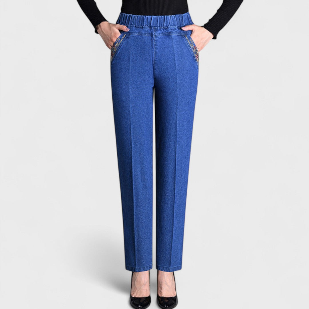 Vélin™ | Women’s Jeans with Side Pockets & Elastic Waist