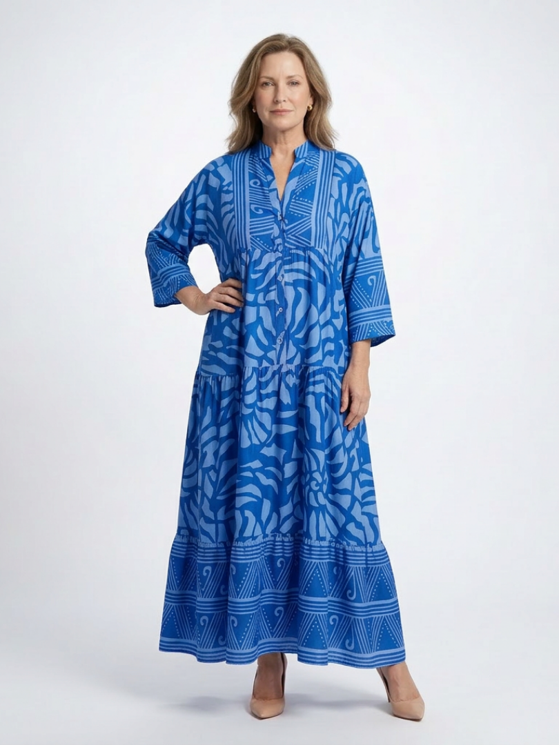 Marielle | Elegant Button-Front Midi Dress
