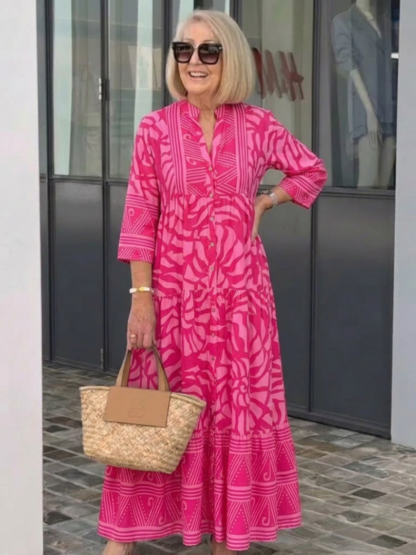 Marielle | Elegant Button-Front Midi Dress
